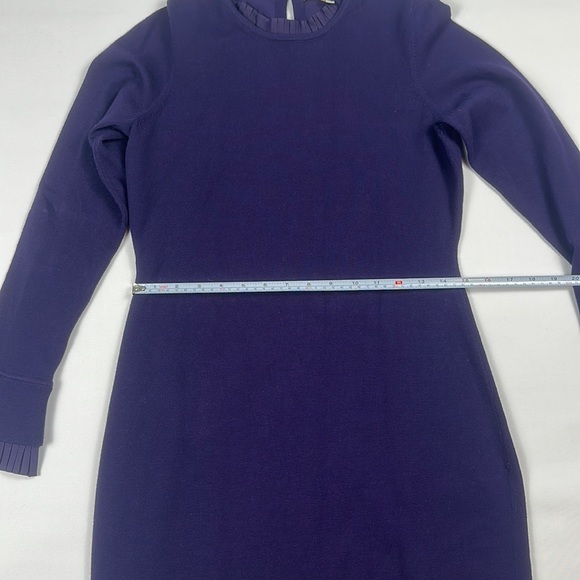 Etcetra purple sweater dress with long sleeve and ruffle detail. Size small - Picture 6 of 10